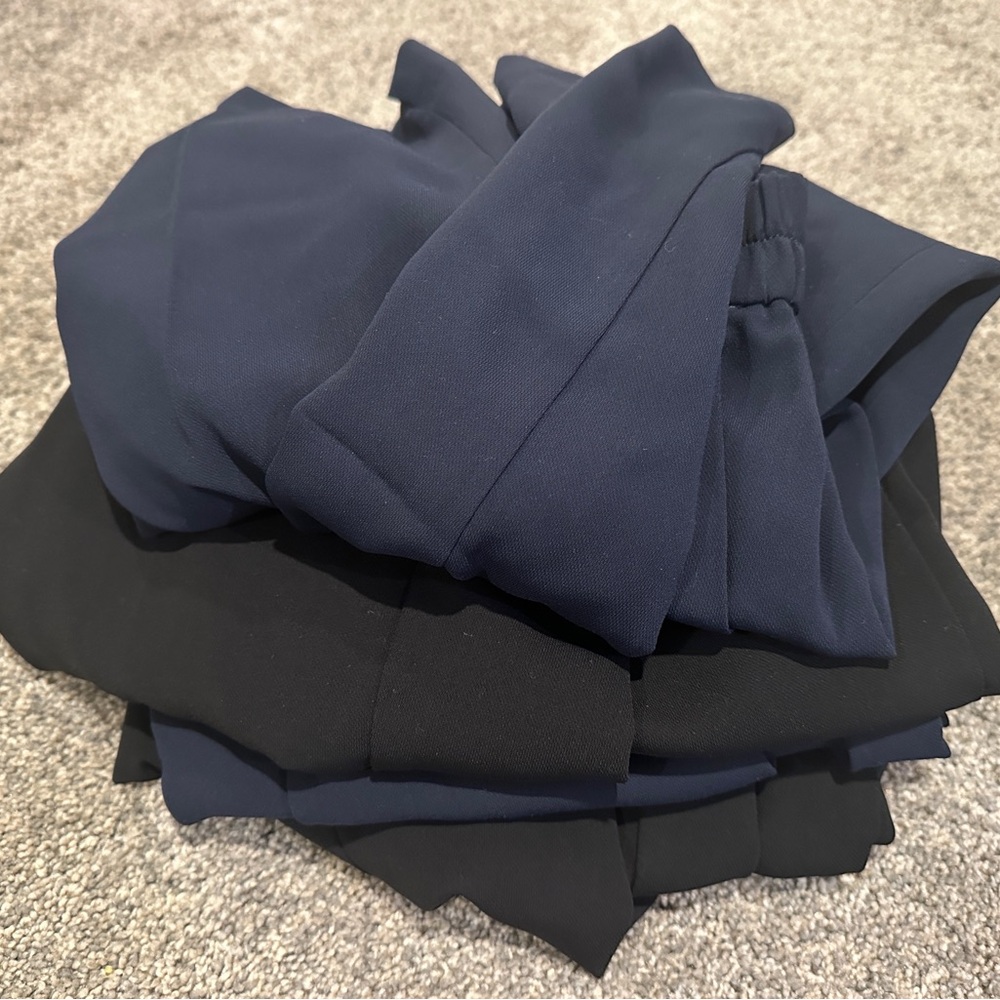 JCrew Factory Jamie Pants- 4 pair of size 12, 2 navy 2 black